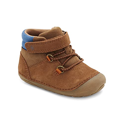 Stride Rite Baby Boys SM Russell First Walker Shoe, Brown, 3 Infant