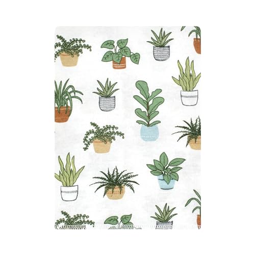 Image of Hudson Baby Unisex Baby Cotton Poly Flannel Burp Cloths Bundle, Plants, One Size