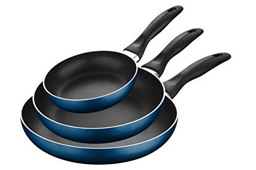 Juego de 3 sartenes de Ø16Ø20Ø24 aluminio prensado colección Navy Paradise