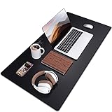 Gimars Desk Mat,Upgrade Odorless Anion Released 31.5x15.7inch XXL Desk Pad Protector,Mouse Pad, Food Grade Silicone Leather Desk Blotter,Non-Slip,Waterproof Desk Writing Pad for Office,Home and Gaming