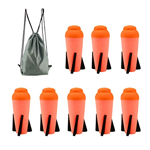 RubyTree Mega Missile Refill for Nerf N-Strike Elite Series, Compatible Darts Mega Missile Refill Bullets Foam Rockets for Nerf Party (Orange, 8P)