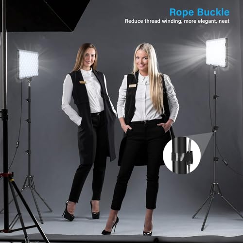 Image of Premium RL-24 Upto 100 Watt Power LED Photography Bi-Colors Panel Light Kit with Adjustable Tripod and Clamp with Mobile Bracket for YouTube | Makeup | Live Streaming | Video & Vlogging