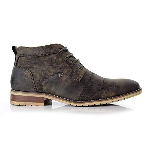 Image of Ferro Aldo Men's Ankle Boots | Lace-Up Cap Toe Chukka Style Dress Boot | Casual Fashion for Work