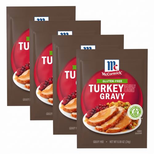 McCormick Turkey Gravy Mix (Gluten Free), 0.88 oz (Pack of 4)