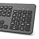 Hama Kabellose Tastatur KW-700 (leise, deutsches Tastenlayout QWERTZ mit Nummernblock für PC und Laptop, flach mit 12 Media-Tasten, laserbeschriftete Funktastatur) schwarz, silber