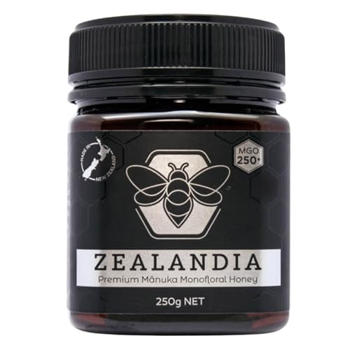 Image of Zealandia Silver Label Manuka Honey, Certified MGO 250+, Premium New Zealand Monofloral Manuka Honey - Pure & Rich, 250g NET (Pack of 1)