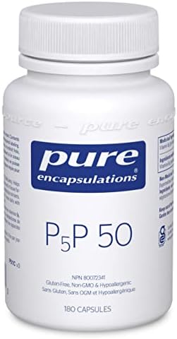Pure Encapsulations P5P 50 - Active Vitamin B6 - Supports Energy Metabolism* - Gluten Free & Non-GMO - 180 Capsules
