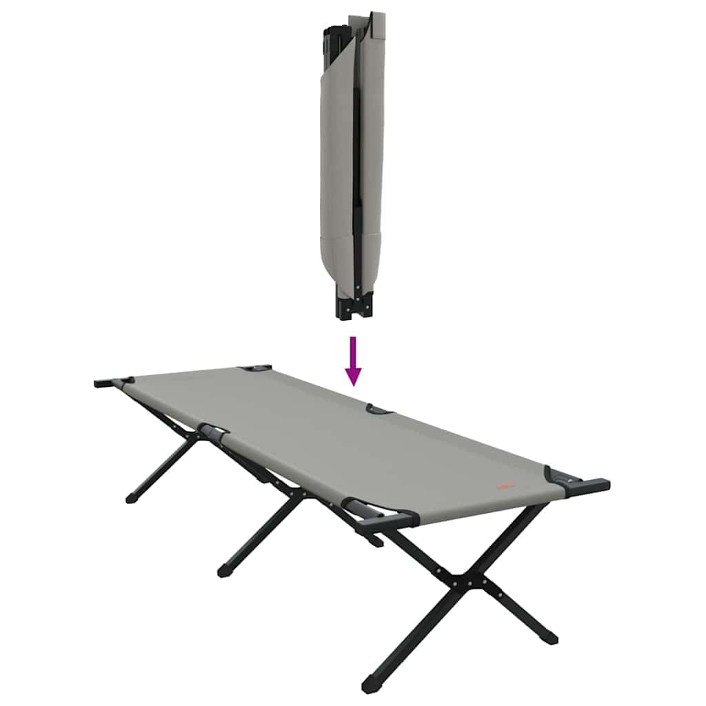 INLIFE Klapp Schlafbett fürs Camping Grau Ox Stoff,Sportartikel,Outdoor-Aktivitäten,Camping & Wandern,Camping-Möbel,Feldbetten,Grau,29.75 KG,42003177