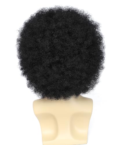 Image of Unisex Extra Large Fluffy Afro Wig 70s 80s Disco, Vintage Hippie Hip Hop Curly Wig for Cosplay Party Costume Dress Up (Black)