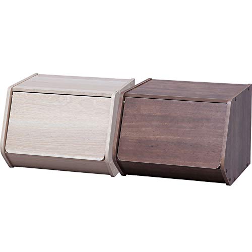 アイリスオーヤマ(IRIS) 収納ボックス ナチュラル、ブラウン 40×38.8×30.5cm STB-400D 2個セット