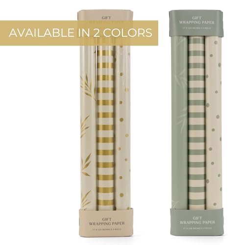 ZICOTO Beautiful Gift Wrapping Paper Rolls for All Occasions - Set of 3 Quality Rolls For Wedding, Birthday, Baby Shower & Christmas - Add a Touch of Magic to Every Gift You Wrap - 17 x 120 in