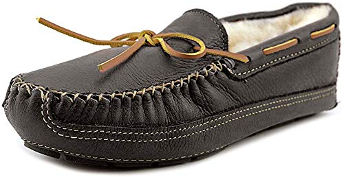 minnetonka men's sheepskin hardsole moccasin slippers