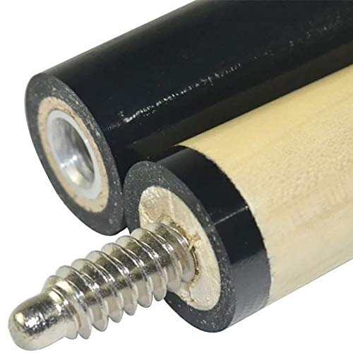 Taco de billar de madera 145 cm color negro miniatura 2