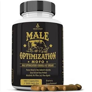 Ancestral Supplements Mofo, Supplements for Men, Support for Energy Levels and Overall Men’s Health and Wellness, Non-GMO Grass Fed Beef Organ Supplement with Liver, No Fillers, 180 Capsules