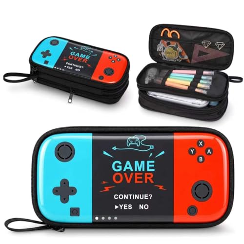 Image of Beaulyn Gamer Pencil Case for Boys - Expandable Zipper Pencil Box with 2 Compartment, Large Gaming Pen Bag Pencil Pouch Organizer for School Boy Kids