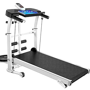 Treadmill Easy Movement Walking Jogging Fitness Aerobic Fitness Equipment Free Adjustment of Three Grades Load 150KG for Home/Office