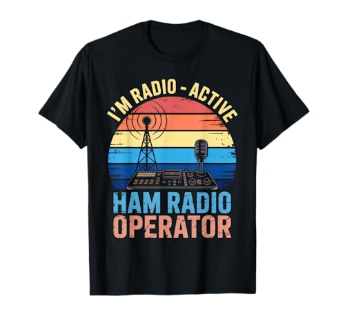 Operatore Radio Ham I'm Radio-Active Vintage Maglietta