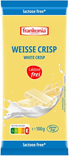 frankonia CHOCOLAT Weisse-Crisp Schokolade laktosefrei & glutenfrei 100 gramm