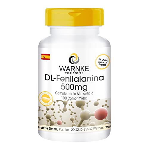 DL-Fenilalanina 500mg – 100 comprimidos | Warnke Vitalstoffe - Calidad de farmacia alemana