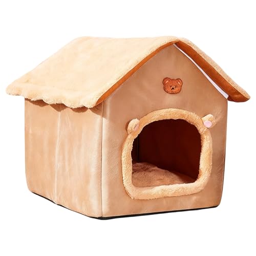 猫ベッド,滑り止め 安心 折り畳み可能 ネスト | かわいい暖かい猫の巣 子犬用ベッド - 子猫 子犬 ペット 睡眠 冬 寝室 リビング バルコニー アパート 寮 ホームデコレーション向け