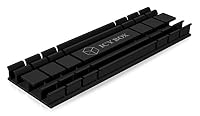 ICY BOX 60361 Flacher M.2 Kühler mit 5 mm Bauhöhe für M.2 SSD (2280), PS5 kompatibel, Aluminium, 2x Silikon Wärmeleitpad, selbstklebend, passiv, Schwarz (Packung mit 2) – Ansicht 3