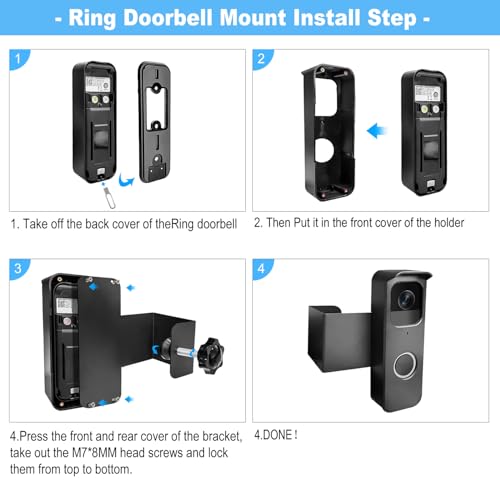 Image of Blink Doorbell Mount,Anti Theft Video Door Bell Camera Bracket No Drilling,Easy to Install for Apartment Business School Home Door