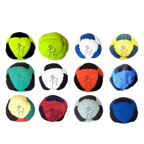 NJIEzhao Footbag tricoté Main Hand-Made World Foot Bag,Dirtbag Hacky Sack Assorted Footbag Sand Filled for Adults(1PC Random)
