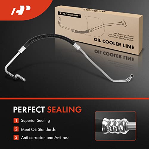A-Premium Automatic Transmission Oil Cooler Line Hose Assembly Compatible With Chevrolet Tahoe Gmc Yukon C1500 C2500 Suburban C3500 Cadillac Escalade V8 5.7L #TOP6