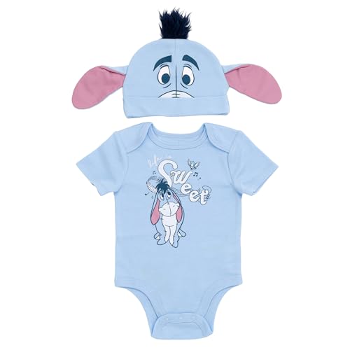 Image of Disney Cosplay Baby Bodysuit and Hat Set Newborn to Infant Sizes (Newborn - 24 Months)