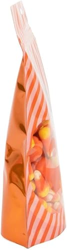 Miniatura 5 de ClearBags Bolsas de calabaza con cremallera de 5 18 x 3 18 pulgadas x 8 18 pulgadas (25 piezas)  Bolsas de regalo de dulces de Halloween, recuerdos