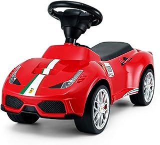 Voltz Toys Kids Licensed Ferrari 458 Ride On Push Car w/Steering Wheel, Horn, Red (83500 Red)