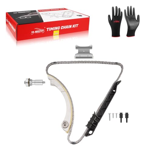 YA-MAYPAY Engine Timing Chain Kit W/Guide & Tensioner - DOHC, L4 2.4 2.2 2.0L- Compatible with Chevrolet, Buick,GM,Roewe & Opel Vehicles - 09-17 - Lacrosse, Regal, Malibu,Captiva & More