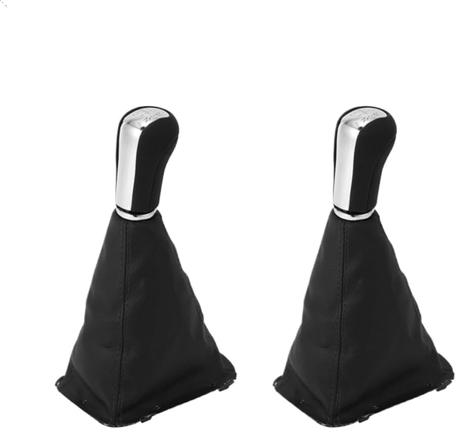 Shift Gear Boot 2Set 5 Speed Car PU Leather Gear Shift Knob Shifting Cover Compatible with Avensis T25 MK2 II 2003-2009