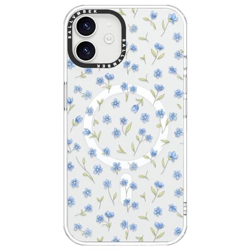 sallvmbek for iPhone 12 Case/iPhone 12 Pro Case 6.1 inch,Compatible with MagSafe,Cute Flowers Print Pattern,Magnetic Shockproof Protective Clear TPU Bumper Phone Cases Cover for Women Girly