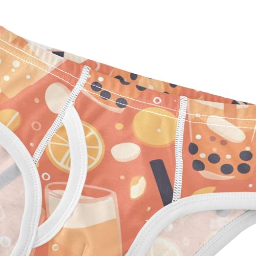 KLL Bubble Tea Pattern Toddler Boy Soft Briefs Breathable Undies4