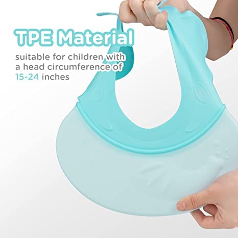 Miniatura 5 de Gorro de ducha para bebé visera de baño ajustable de silicona para niños evita el agua en los ojos orejas y nariz