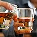 Whiskey Stones Gifts Set, Kollea 6 Pack Stainless Steel Whiskey Chilling Rocks, Reusable Metal Ice Cubes for Drinks Whiskey, Mens Stocking Stuffers for Christmas