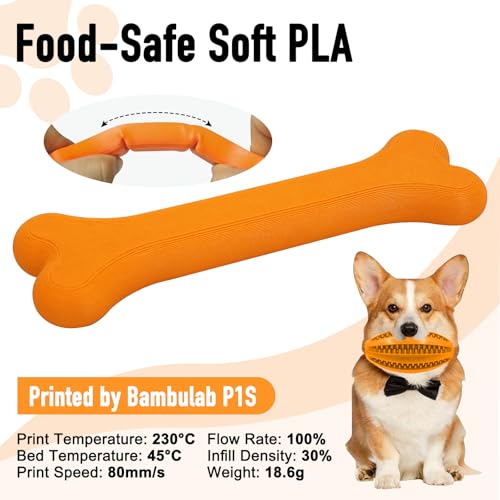 Image of YXPOLYER Flexible PLA Soft Food-Grade Flex PLA Pro 3D Printer Filament for Printing Halloween Costumes Mask for Adult and Kids, Bouncy Airless Basketball, High-Elastic Pet Toys 1.75mm 1KG Orange