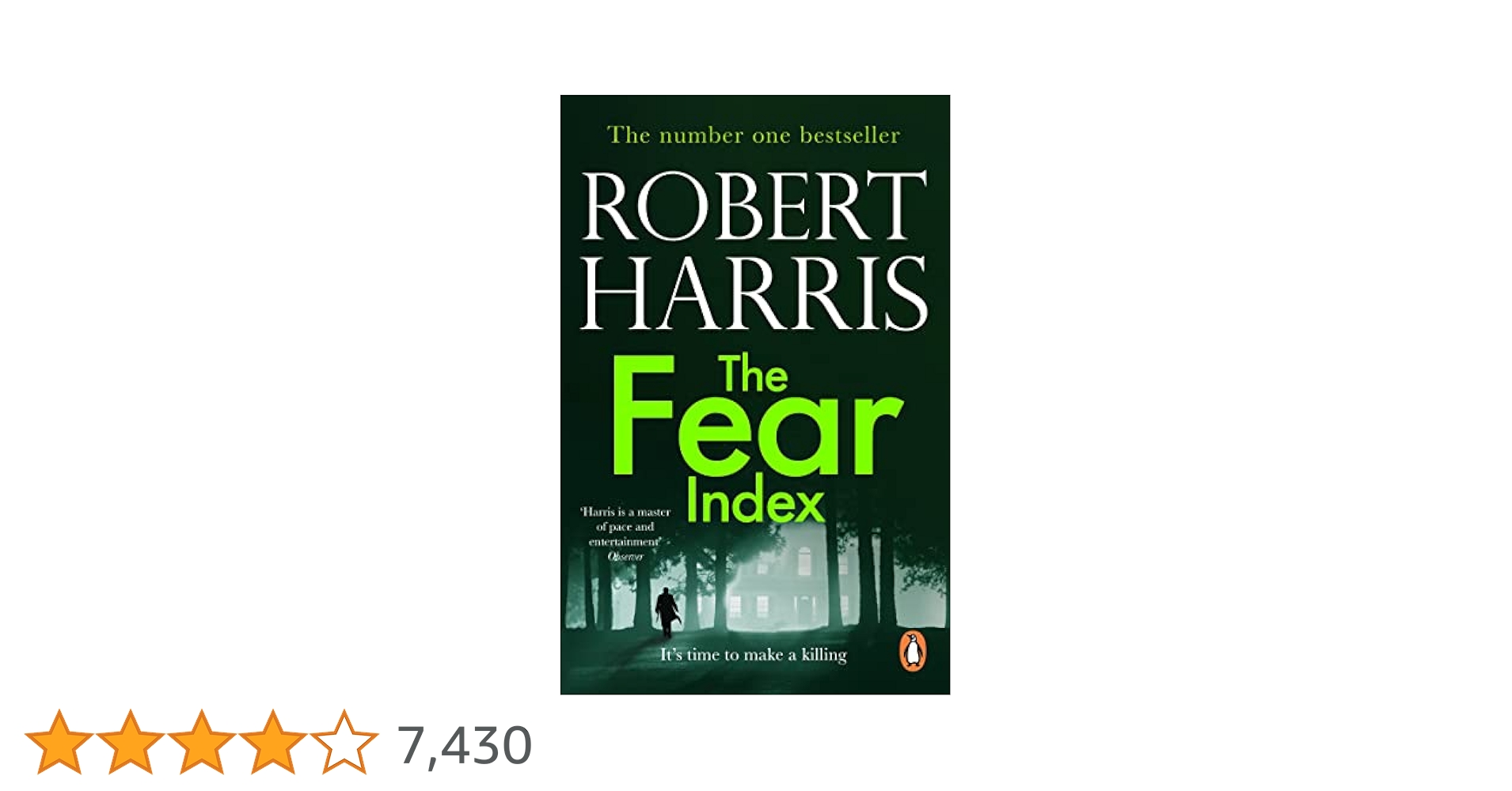The Fear Index: From the bestselling author of Conclave