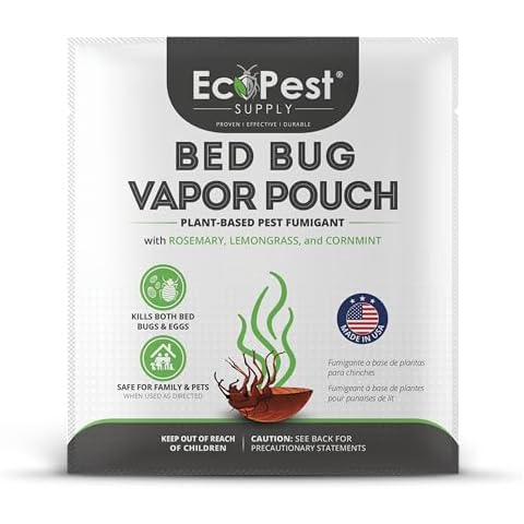 Bed Bug Vapor Pouch | Natural Bedbug Killer for Treating Luggage, Mattress, Beds, Couches, and More | Home Pest Fumigant and Fogger for Indoor Treatment of Bed Bugs | Kills Bed Bugs and Eggs Cover