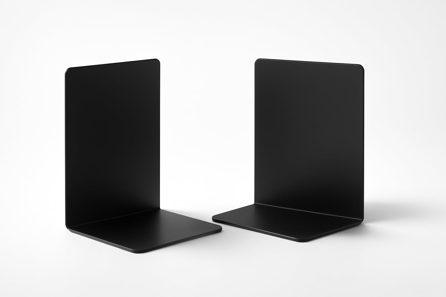 MYL Book Stand & Organizer Set Office Table Accessories with File Organiser Stylish Holder Study Decor & Shelf Tabletop Rack Space-Saving Bookends 2-Piece Set (Black)