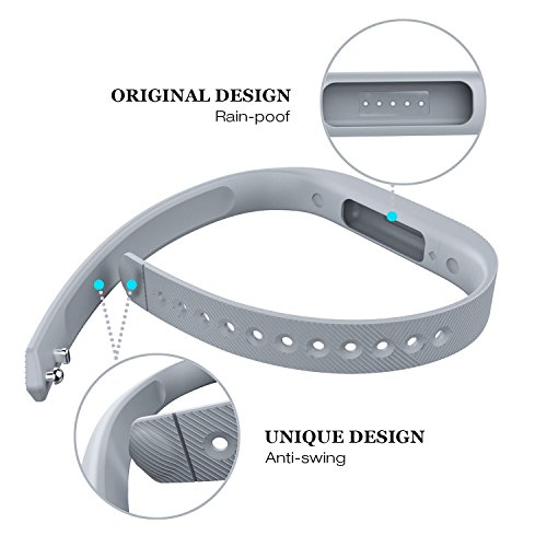 Image of Compatible with Flex 2 Accessory Bands, Classic Sport Silicone Fitness Replacement Band w /Metal Clasp for Fitbit Flex 2 Adjustable Accessories Bracelet&Strap Wristband Large(3Pack)