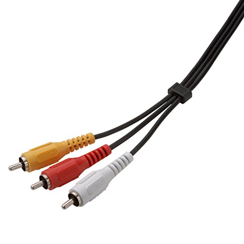 Cable AV compuesto Amertac de 12 pies Zenith vt1012compos para conectar video RCA y audio estéreo