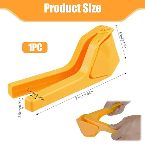 Lemon Squeezer Hand Press Lime Juicer Max Extraction Manual Citrus Juicer Heavy Duty for Favorite Fruit Watermelon Orange Grape Pitaya Pomegranate Easy to Use and Clean (Yellow) - Image 5