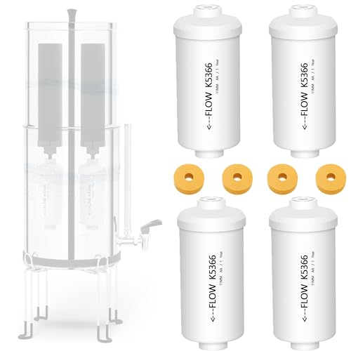 Image of Fluoride and Arsenic Filter NSF /ANSI 42 Certified,Replacement for PF-2 Fluoride Filters,K5366 Replacement for Berkey Fluoride Filters Compatible with Berkey Gravity Filtration System-Pack of 4