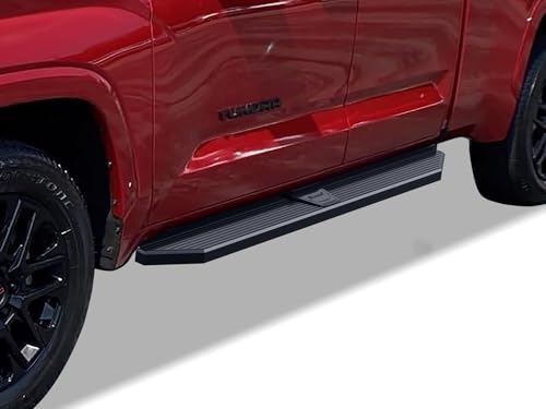 Estribos estilo acero inoxidable negro APS para Toyota Tundra 2022-2026 miniatura 1