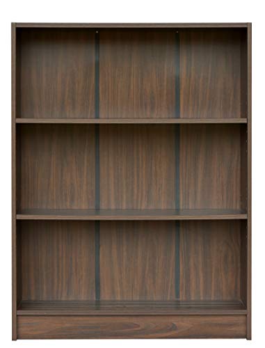 Image of DeckUp Muvo 3-Shelf Engineered Wood Book Shelf and Display Unit (Walnut, Matte Finish)