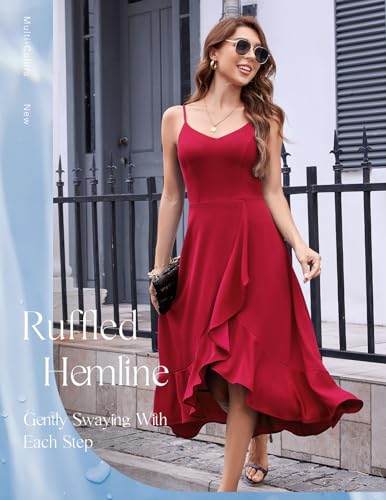 Image of DRESSTELLS Women's Cocktail Dresses, Formal Wedding Guest Graduation Party High Low Dress