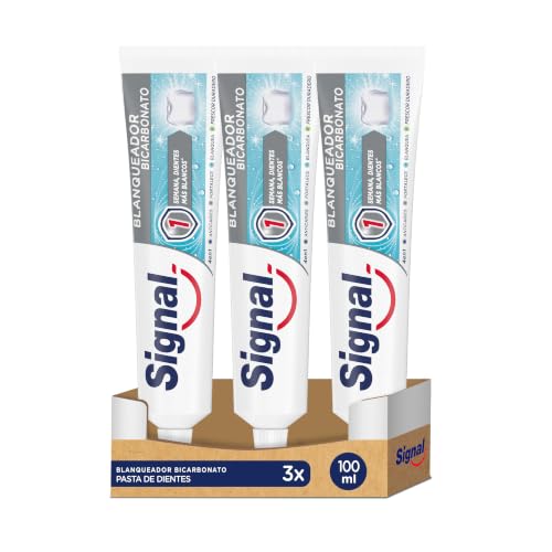 Signal Pasta de Dientes Blanqueador Bicarbonato 100 ml (Paquete de 3)
