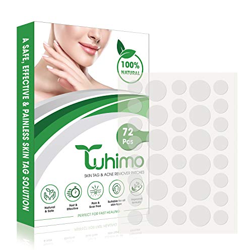 TUHIMO Skin Tag Removal Patches - Acne, Wart & Blackhead Remover - Fast-Acting Skin Removal Patches - Effective Pimple Patches for Body and Face - Upgrade Version